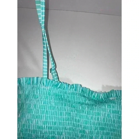 Chelsea28 Smocked One Piece Swimsuit Color Teal Size S - Picture 11 of 12